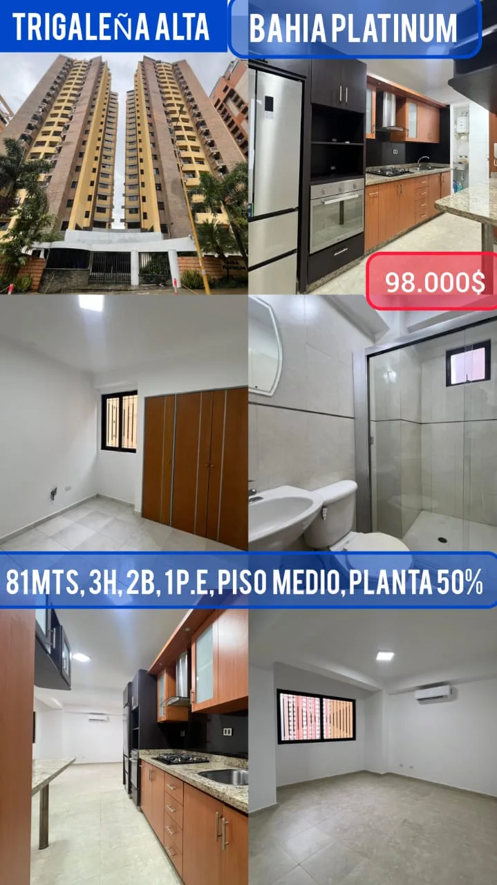 Apartamento en Venta en La Trigaleña Alta Resid. BAHIA PLATINUM — 3 hab 81m² — USD 98,000