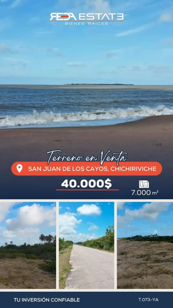 Terreno en Venta en San Juan de Los Cayos 7000m² — USD 40,000