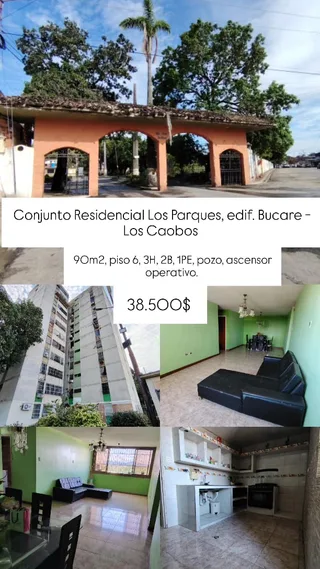Apartamento en Conjunto Residencial Los Parques, edificio Bucare, Los Caobos