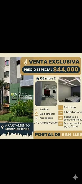 Apartamento en El Portal de San Luis sector La Florida