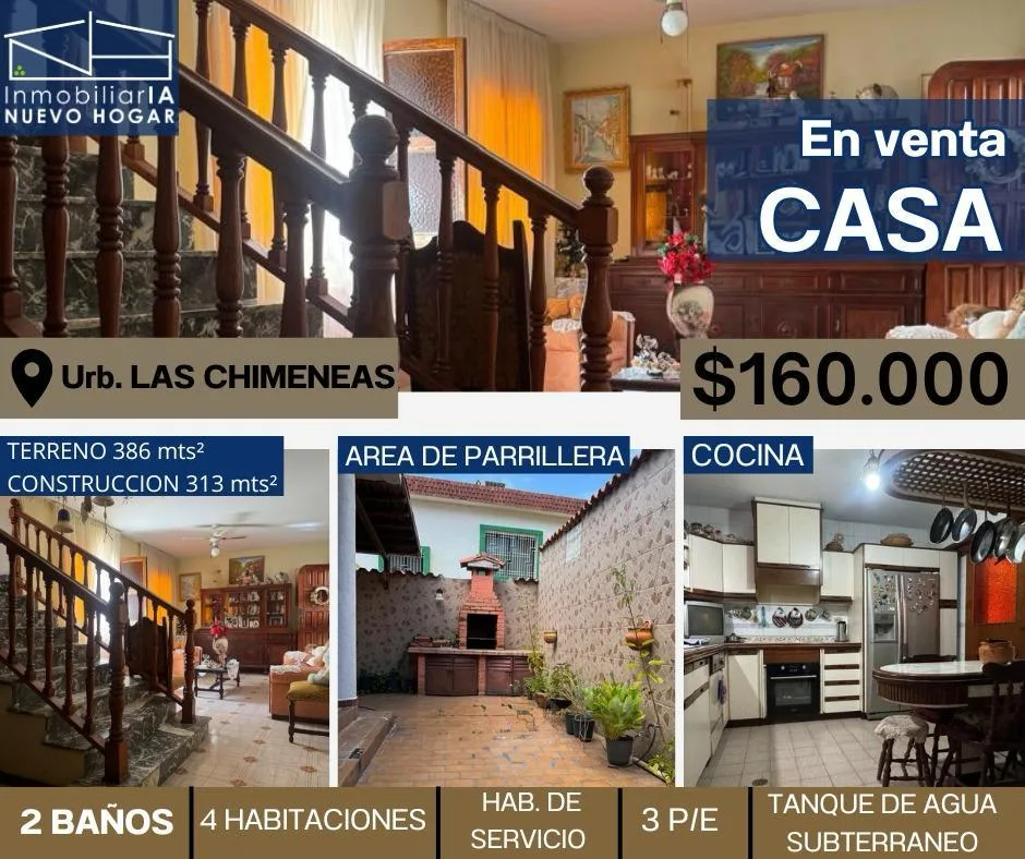 Casa en Venta en Urb. Las Chimeneas, Valencia Edo. Carabobo — 5 hab 386m² — USD 160,000