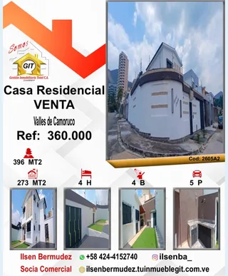 Casa en Valles de Camuruco