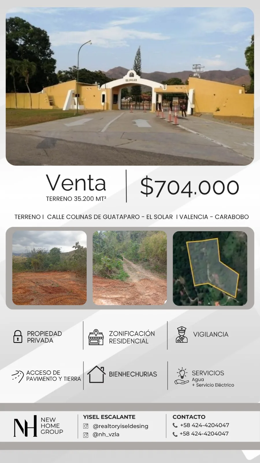 Terreno en Venta en El Solar - Guataparo, Valencia - Edo Carabobo 35200m² — USD 704,000