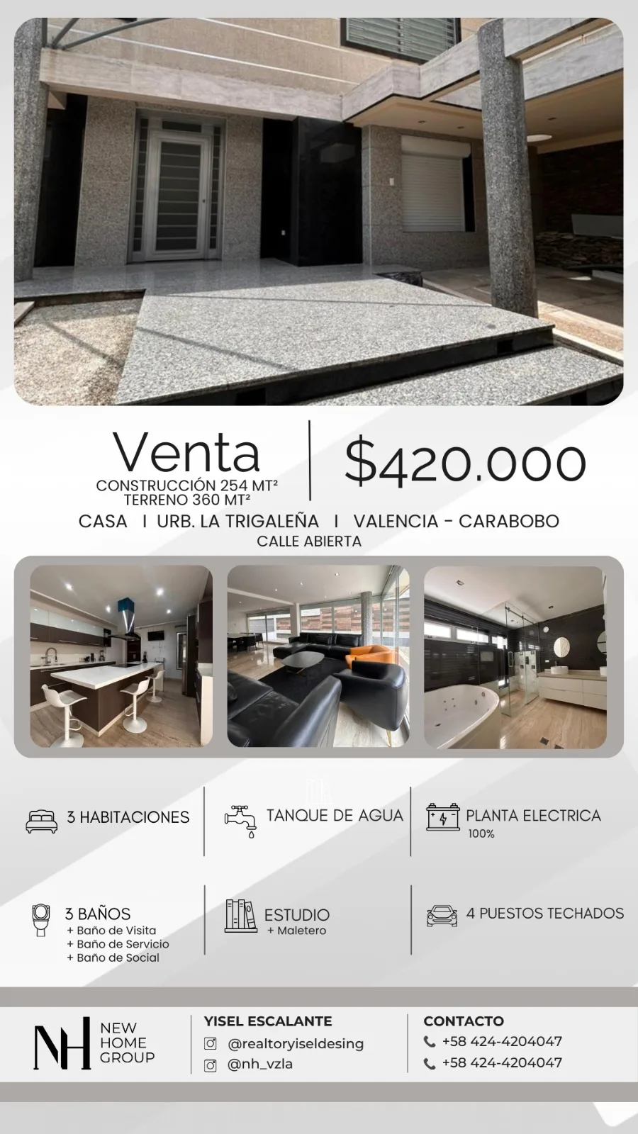 Casa en Venta en Urb. La Trigaleña — 4 hab 254m² — USD 420,000