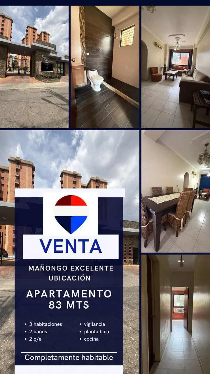 Apartamento en Venta en Terrazas de Mañongo — 3 hab 83m² — USD 72,000