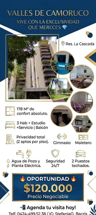 Apartamento en Residencia La Cascada-Valles de Camoruco