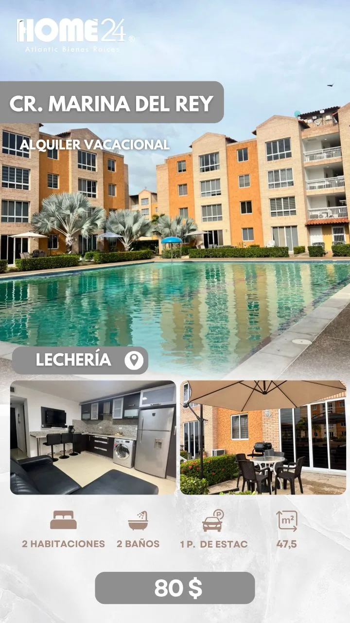 Apartamento en Alquiler en CR Marina el Rey — 2 hab 48m² — USD 80