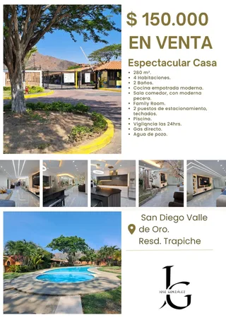 Casa en San Diego, sector Valle de Oro