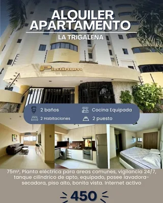 Apartamento en Res Platinum, La Trigaleña