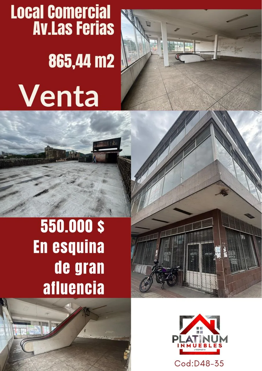 Local en Venta en Av Las Ferias 865m² — USD 550,000
