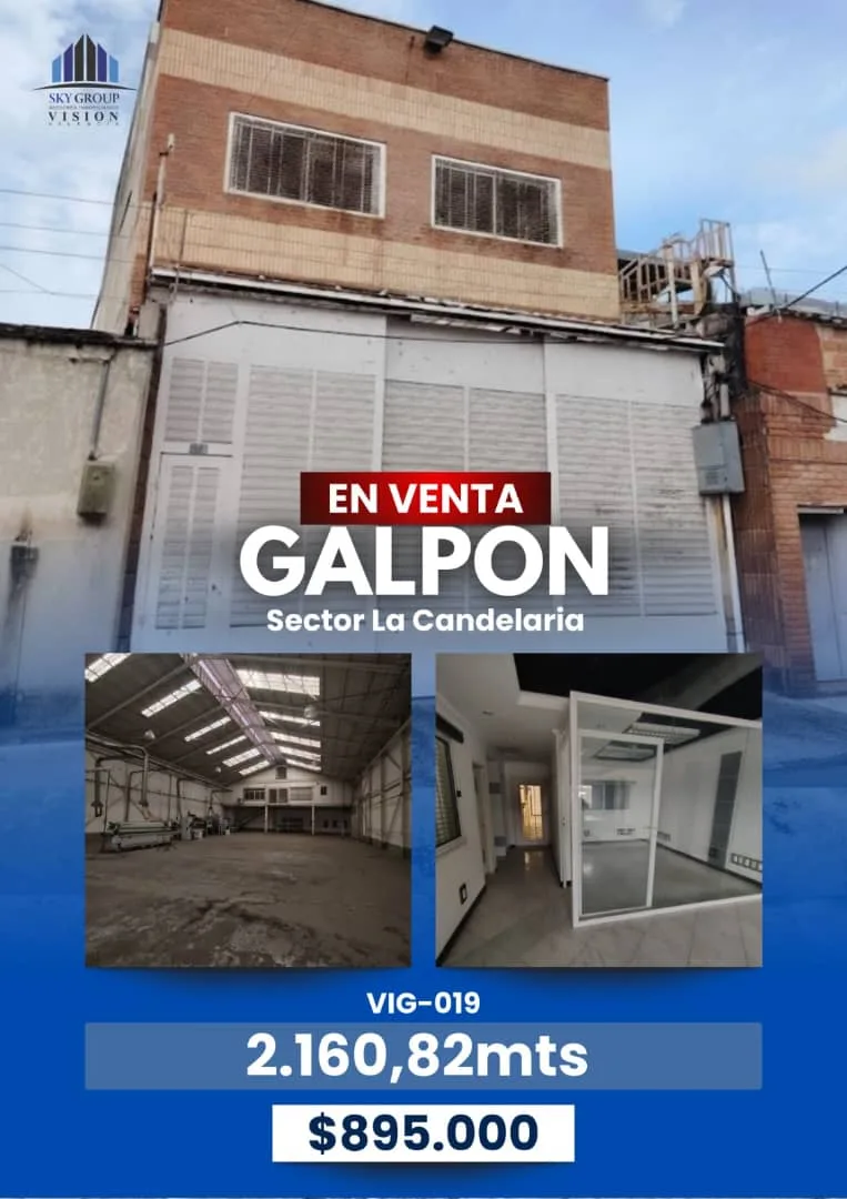 Galpón en Venta en Sector la candelaria 2160m² — USD 895,000