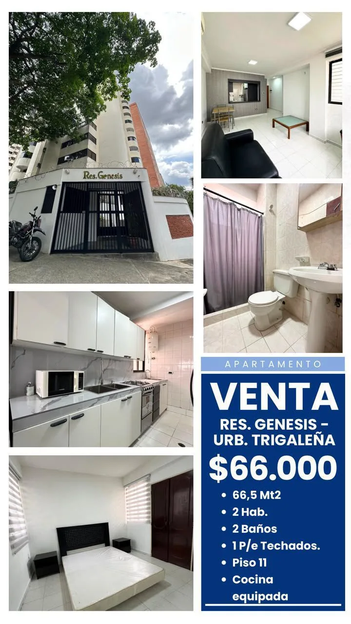 Apartamento en Venta en Urb. Trigaleña — 2 hab 66m² — USD 66,000