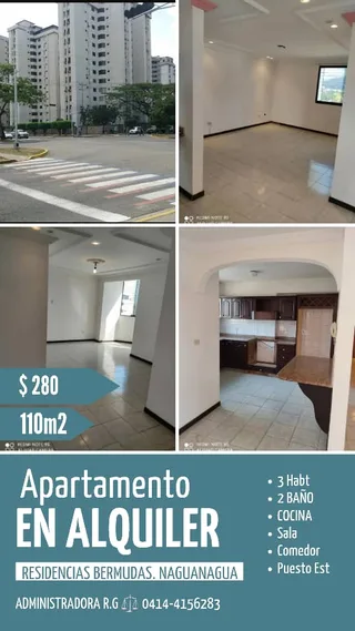 Apartamento en Residencias Bermudas B en la Urbanización La Granja, frente al CC Cristal Naguanagua