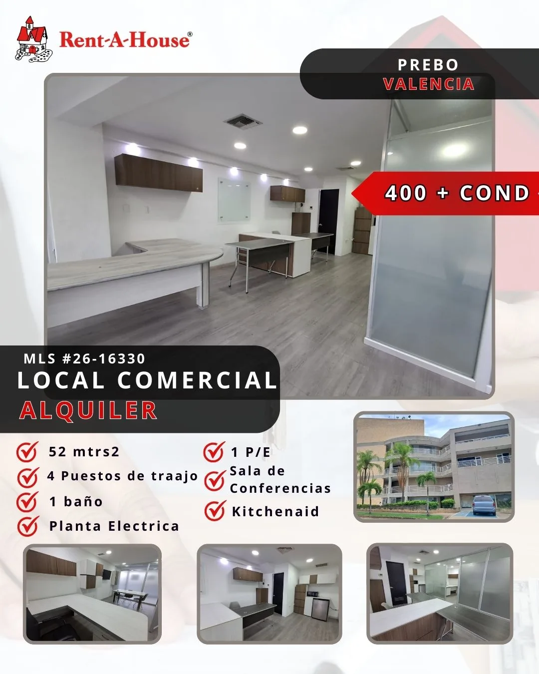 Local en Alquiler en Urb. Prebo II, C.C. 5ta Avenida 52m² — USD 400