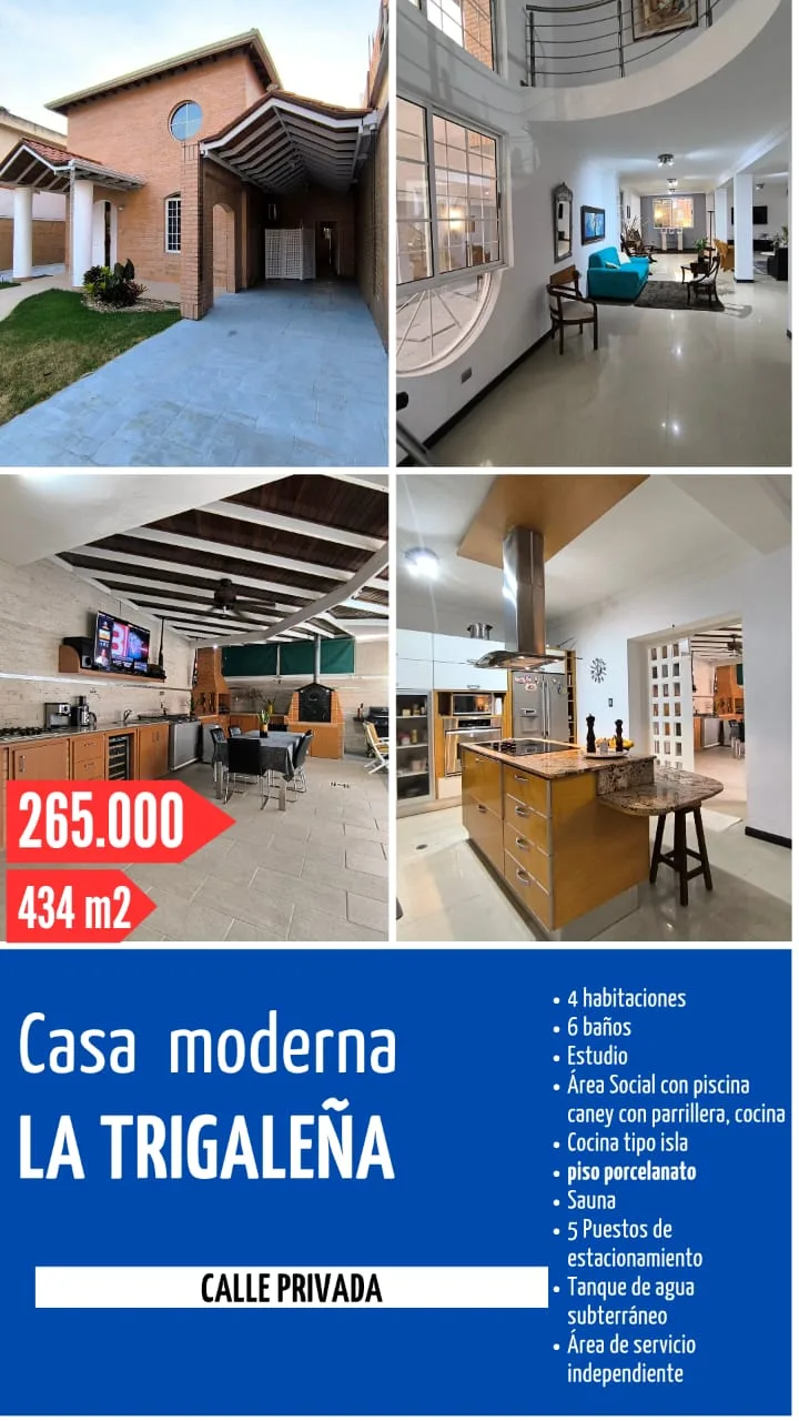 Casa en Venta en LA TRIGALEÑA — 4 hab 434m² — USD 265,000