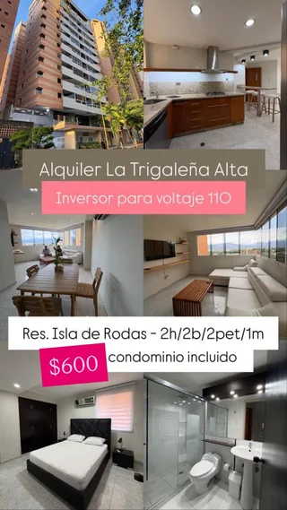 Apartamento en Res. Isla de Rodas, La Trigaleña Alta
