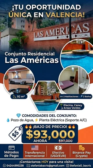 Apartamento en Conjunto Residencial Las Américas