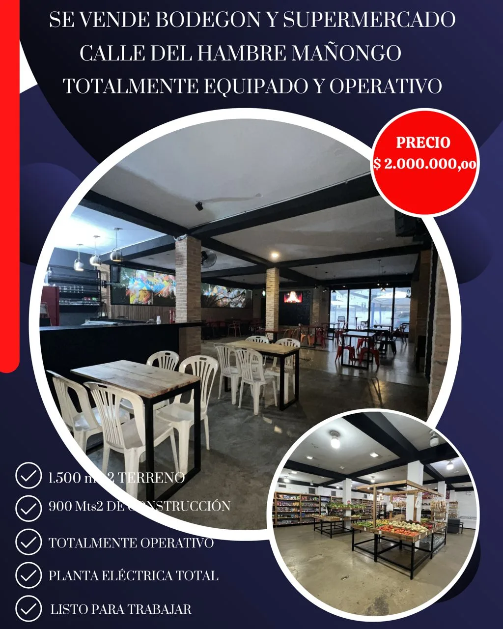 Local en Venta en Mañongo 920m² — USD 2,000,000