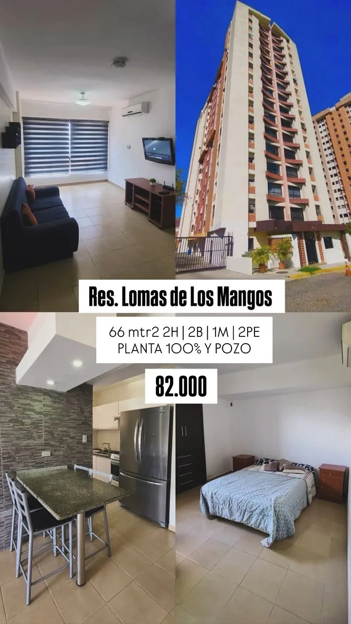Apartamento en Venta en Lomas de Los Mangos — 2 hab 66m² — USD 82,000