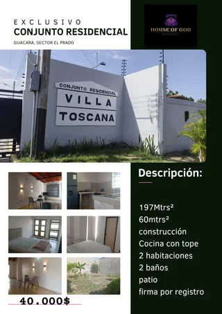 Casa en Villa Toscana, Guacara, Estado Carabobo, Sector El Prado