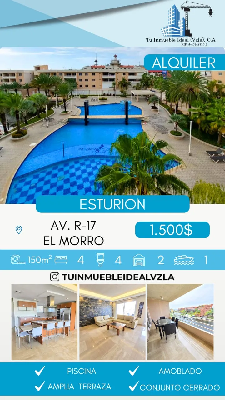 Apartamento en Alquiler en Conj Residencial Esturión — 4 hab 150m² — USD 1,500
