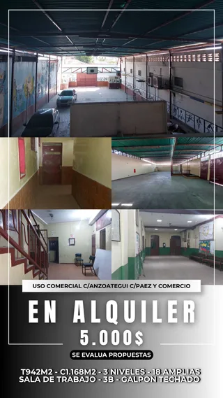 Local en Calle Anzoátegui, entre las calles Páez y Comercio