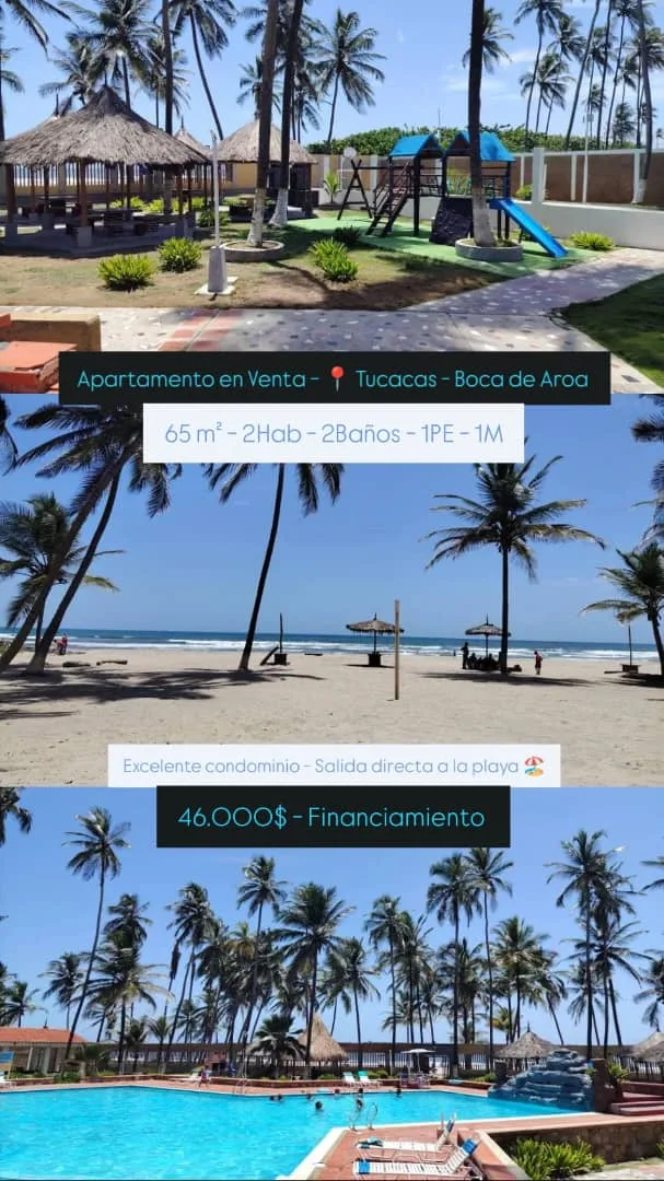 Apartamento en Venta en Conjunto Costa Grande Tucacas / Boca de Aroa — 2 hab 65m² — USD 46,000