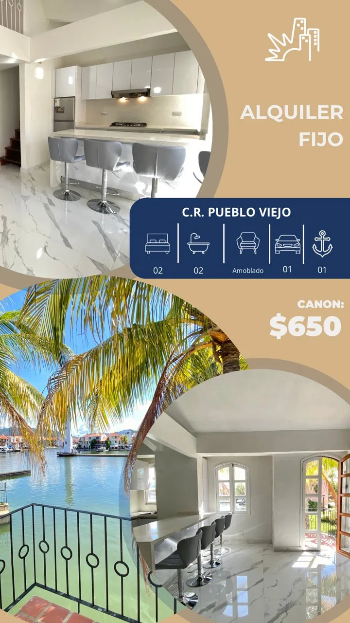 Apartamento en Alquiler en C.R. Pueblo Viejo, C.T. El Morro — 2 hab — USD 650
