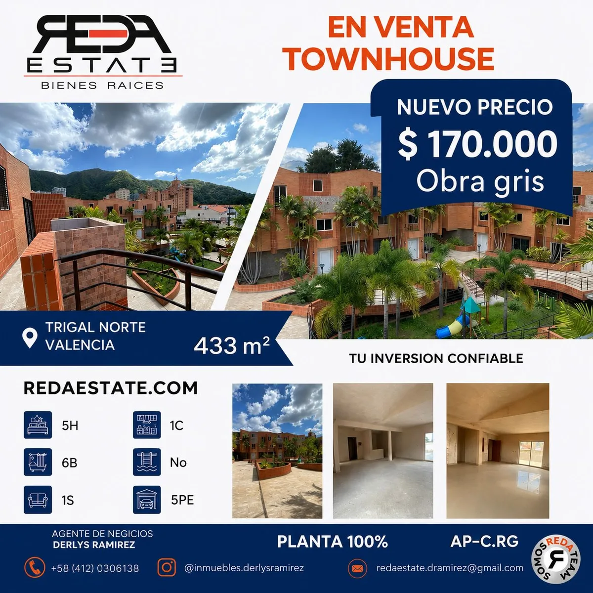 Townhouse en Venta en Trigal Norte – Piedra Pintada — 5 hab 433m² — USD 170,000