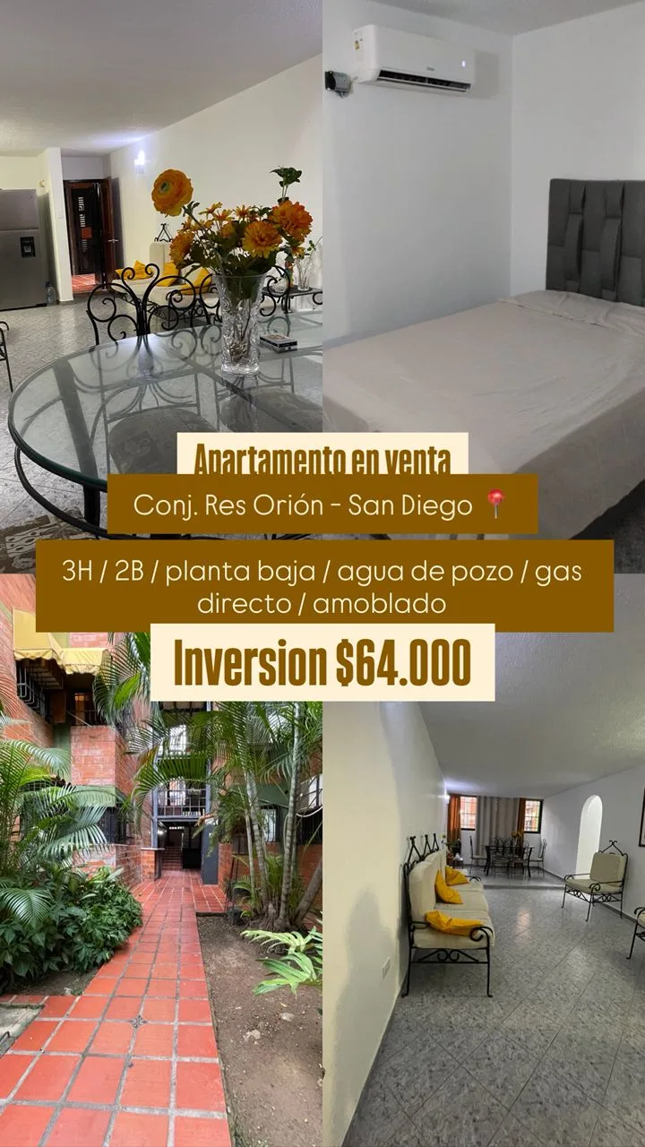 Apartamento en Venta en Conjunto Residencial Orión – San Diego — 3 hab 72m² — USD 64,000