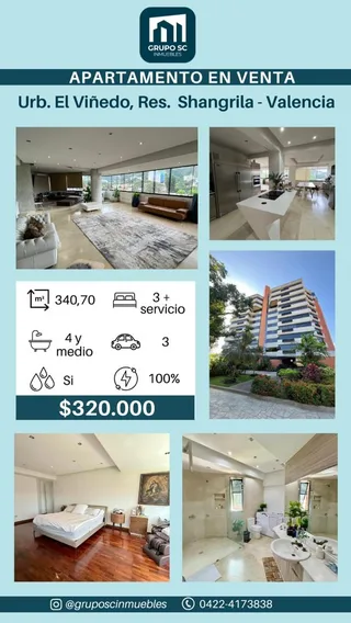 Apartamento en Urb. El Viñedo, Res. Shangrila – Valencia