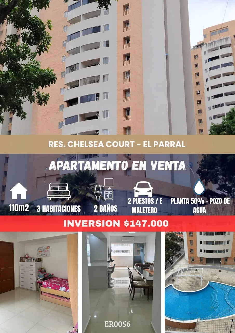 Apartamento en Venta en CHELSEA COURT — 3 hab 110m² — USD 147,000