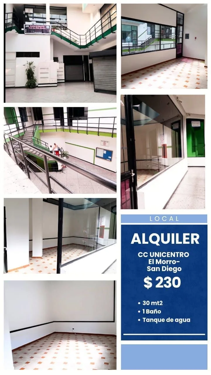 Local en Alquiler en C.C. Unicentro El Morro 30m² — USD 230