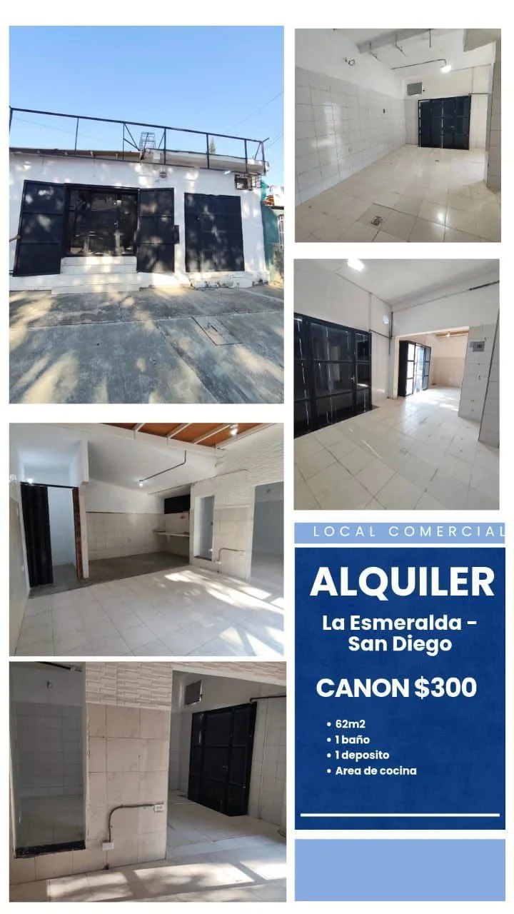 Local en Alquiler en La Esmeralda - San Diego 62m² — USD 300