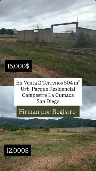 Terreno en Urbanización Parque Residencial Campestre La Cumaca