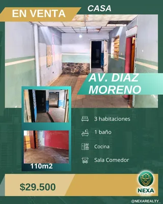 Casa en Av. Díaz Moreno, sector La Candelaria