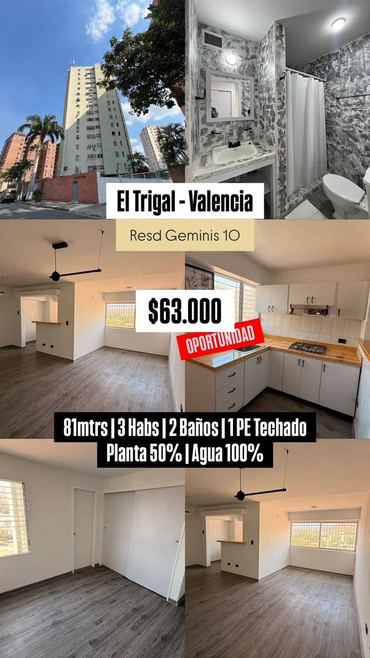 Apartamento en Venta en Residencias Geminis 10 - El Trigal — 3 hab 81m² — USD 63,000