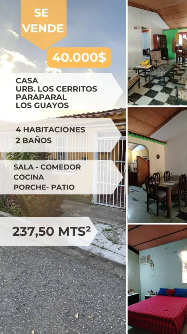 Casa en Venta en Urb. Los Cerritos — 4 hab 237m² — USD 40,000