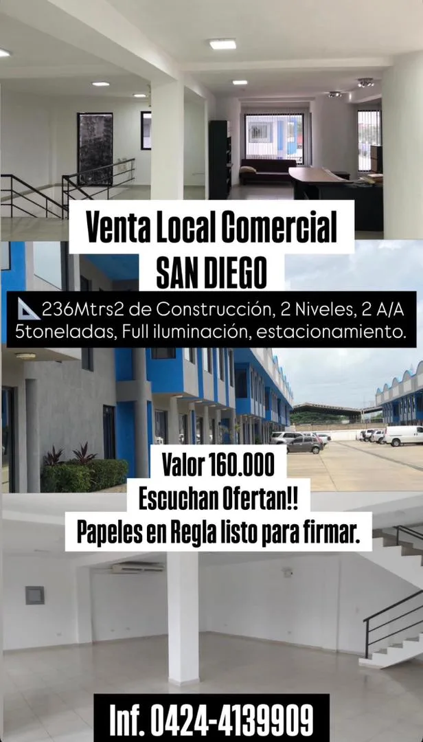 Local en Venta en SAN DIEGO VALENCIA VENEZUELA 236m² — USD 160,000