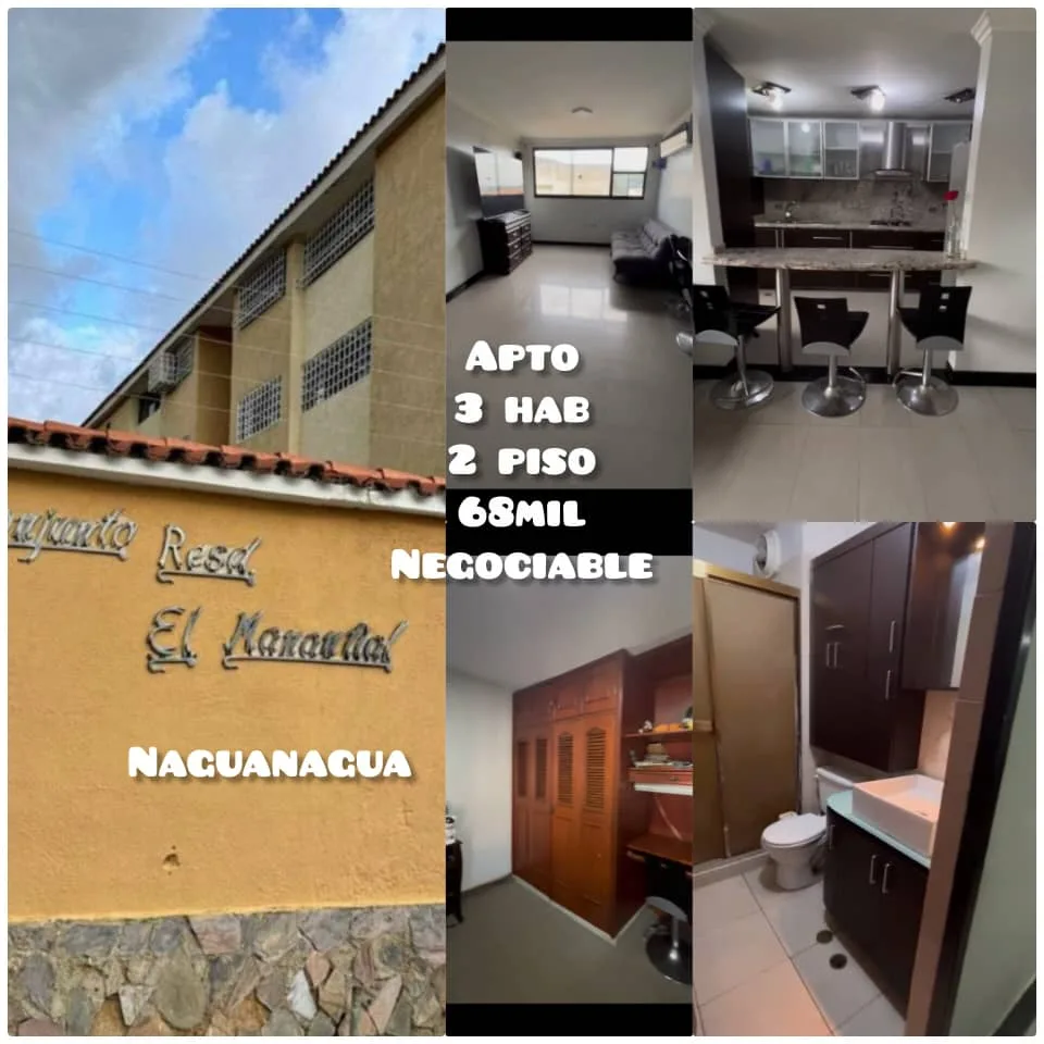 Apartamento en Venta en Residencial Manantial, Naguanagua — 3 hab 93m² — USD 68,000