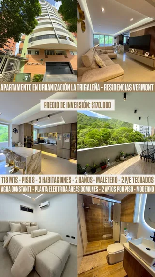 Apartamento en Urbanización La Trigaleña alta, Residencias Vermont, Valencia, Estado Carabobo