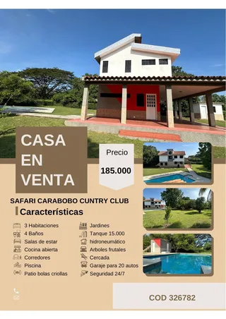 Casa en Safari Carabobo Country Club