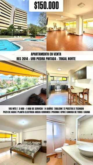 Apartamento en Sector Piedras pintadas, Urb Trigal norte