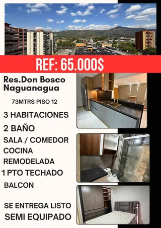 Apartamento en Res. Don Bosco, Naguanagua