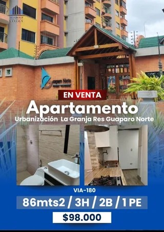 Apartamento en Urbanización La granja, Res Guaparo Norte