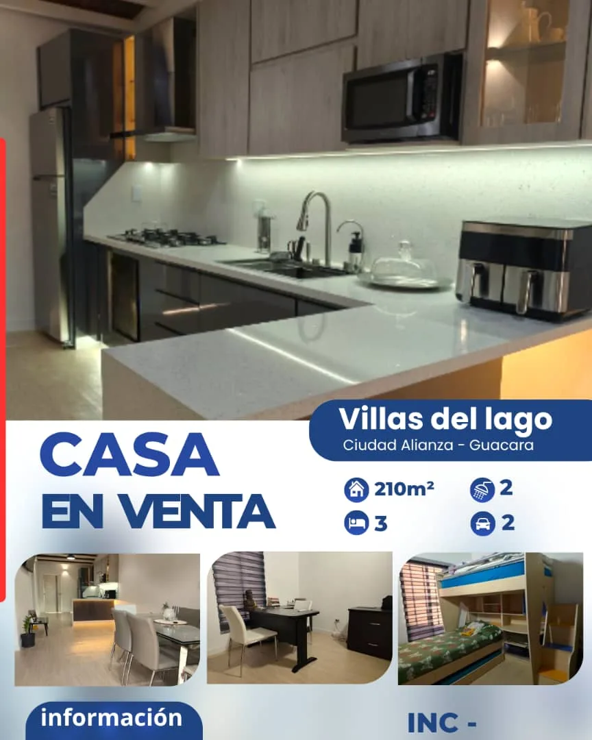 Casa en Venta en Villas Del Lago - Ciudad Alianza — 3 hab 210m² — USD 65,000