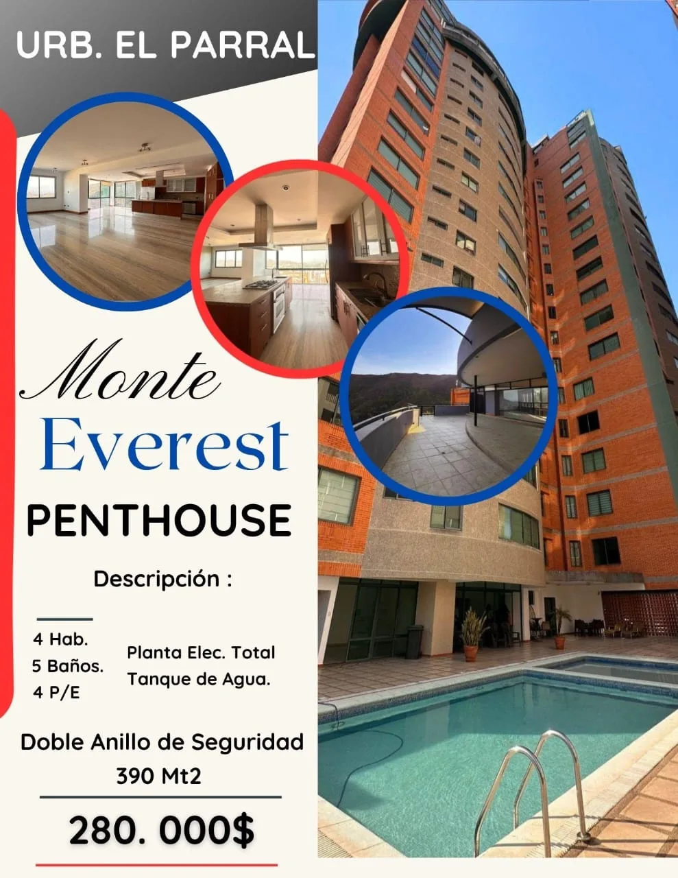 Penthouse en Venta en El Parral, Valencia — 5 hab 390m² — USD 280,000