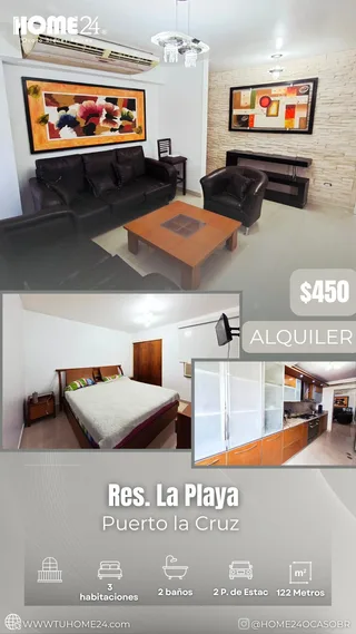 Apartamento en Res. La Playa, Puerto la Cruz
