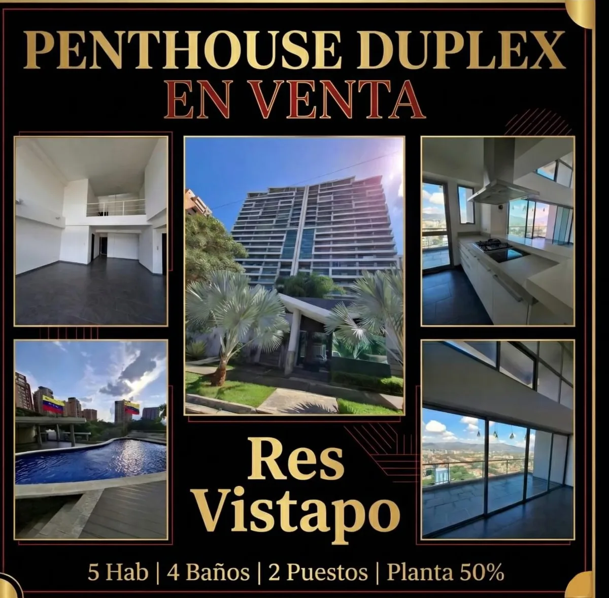 Penthouse en Venta en Vistapo La Trigaleña — 5 hab 233m² — USD 180,000