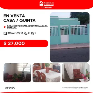 Casa en Sector San Agustín, Guacara